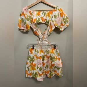 Sabo Skirt cut out dress with groovy colors, small